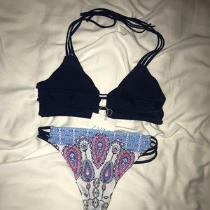 Navy blue bathing suit
